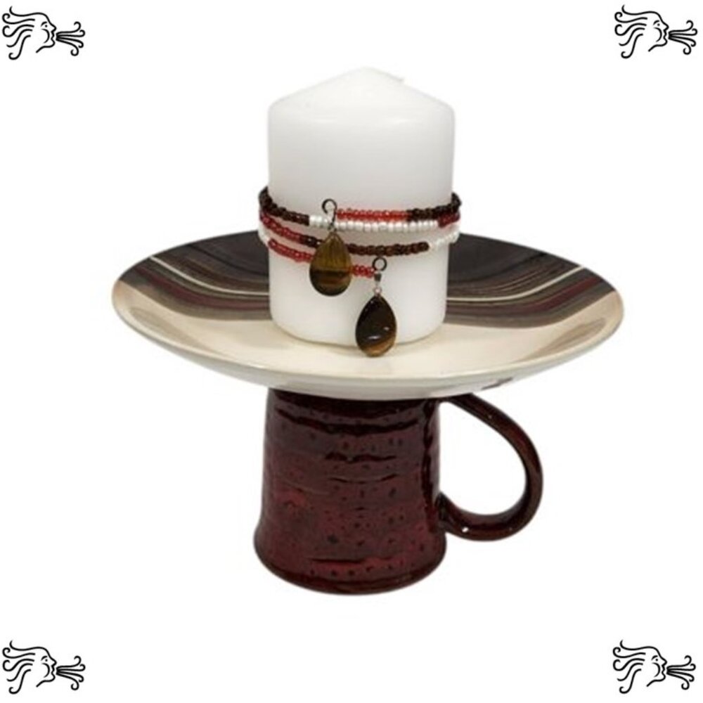 Upcycled Coffee Mug Candle Holder, Jewelry Tray, Sponge Soap Dish, Bracelet